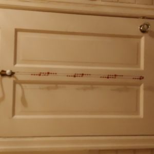 Long Necklace with Red Faux Jewels